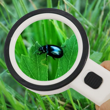 JHS407 30X Handheld HD Magnifier With LED Light, 80mm 30X