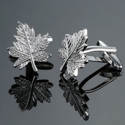 Men Clover Rose Pattern Cufflinks, Color: Red Strawberry, Silver Clover, Black Clover, Red Clover, Silver Maple Leaf, Gold Maple Leaf, Red Rose, Black Flower Pattern, Wine Red Silver Pattern, Black Cloud Pattern, Gold Cloud Pattern, Silver Laser Flower...