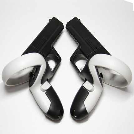 For Meta Quest 2 VR Controller 1pair Sturdy Shooting Handle Holder, Black