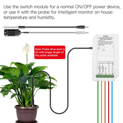 Tuya Dual-way Temperature and Humidity Switch Timer Smart Switch, WiFi Switch Module+Temperature and Humidity Probe, WiFi Switch Module+Temperature Probe, Temperature and Humidity Probe, Temperature Probe