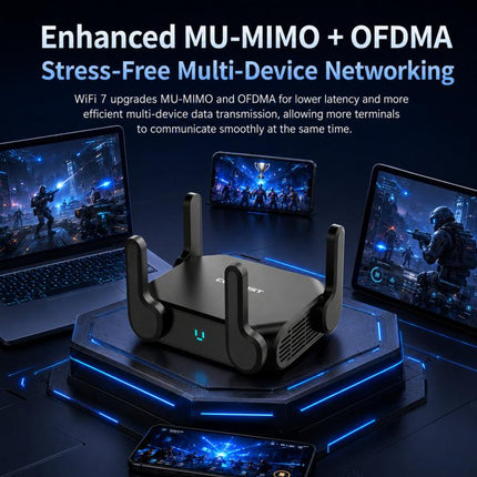 COMFAST CF-WR672BE Wi-Fi 7 BE3600 Wireless Router Dual 2.5G WAN/LAN Ports, EU Plug, US Plug, UK Plug, AU Plug