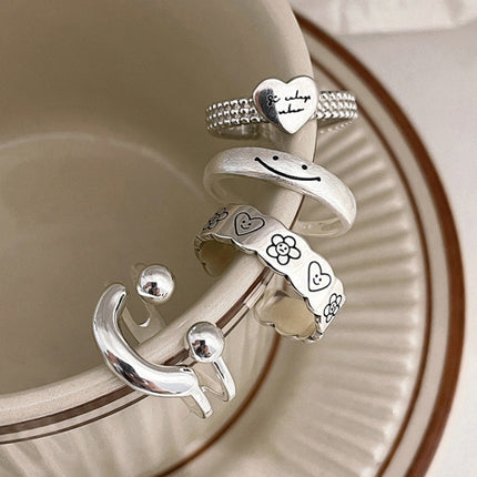 Happy Smile Face Love Wear Combination Ring, J3357, J3520, J3370, J3535, J3643, J3699, J3664, J3305, J3495, J3595, J3594, J2818, J3494, J3493, J3461, J3462, J1456, J3402, J3381, J3371, J3457, J3456, J3587, J969, J1991, J2105, J2135, J3626, J3610, J3532...