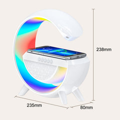 Smart Wireless Charging Ambient Light Bluetooth Speaker, DH001 (White)