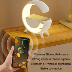 Smart Wireless Charging Ambient Light Bluetooth Speaker, DH001 (White)