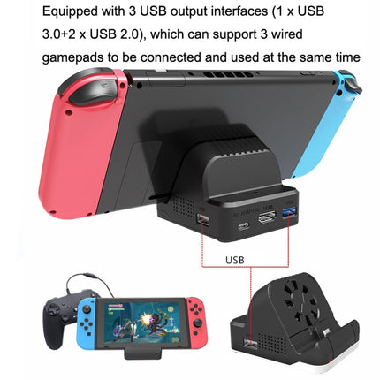 For Nintendo Switch / Switch OLED SW300 HDMI Video Casting Converter Cooling Fan Base Charger
