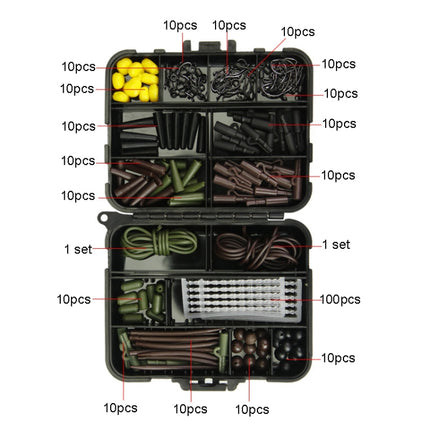 Fish Hook Swivel Fishing Accessories Set Fishing Gear, 272pcs/set