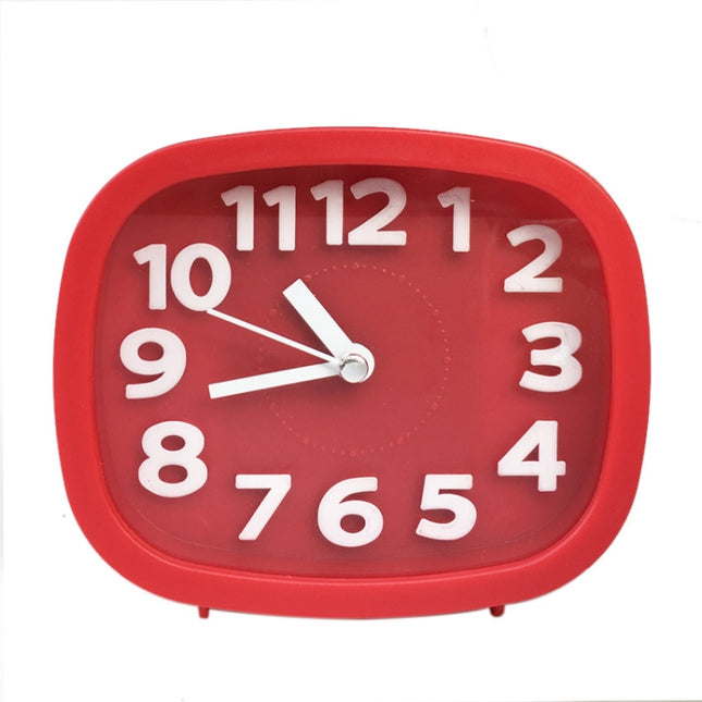 Square Candy Color Stereo Digital Silent Alarm Clock Children Student Alarm Clock, Square (Pink), Square (Red), Square (Green), Square (Blue), Square (Black)