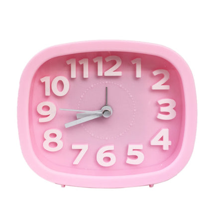 Square Candy Color Stereo Digital Silent Alarm Clock Children Student Alarm Clock, Square (Pink), Square (Red), Square (Green), Square (Blue), Square (Black)