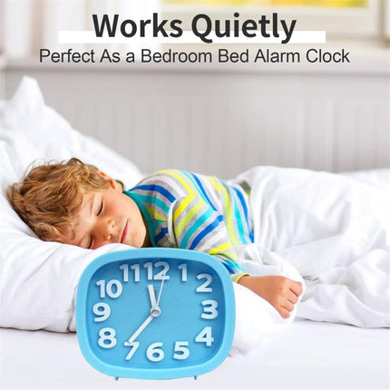 Square Candy Color Stereo Digital Silent Alarm Clock Children Student Alarm Clock, Square (Pink), Square (Red), Square (Green), Square (Blue), Square (Black)