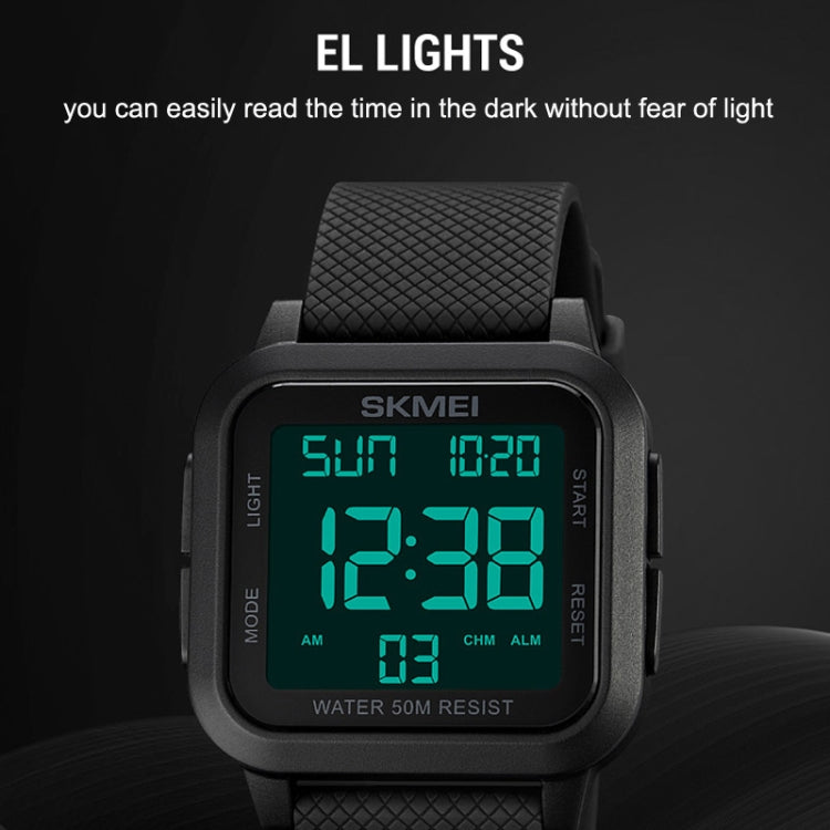 SKMEI 1894 Square Sports Waterproof Student Simple Multifunctional Luminous Watch, 1894