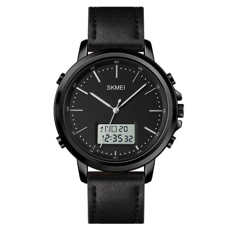 SKMEI 1652 Dual Movement Sports Leather Alloy Male Watch, Rose Gold Shell White Machine, Rose Gold Shell Black Machine, Gold Shell White Machine, Gold Shell Black Machine, Black Shell White Machine, Black Shell Black Machine, Silver Shell White Machine...