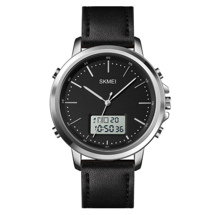 SKMEI 1652 Dual Movement Sports Leather Alloy Male Watch, Rose Gold Shell White Machine, Rose Gold Shell Black Machine, Gold Shell White Machine, Gold Shell Black Machine, Black Shell White Machine, Black Shell Black Machine, Silver Shell White Machine...