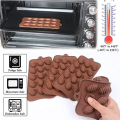 Easter Mini Colorful Egg Silicone Chocolate Mold, 15 Eggs