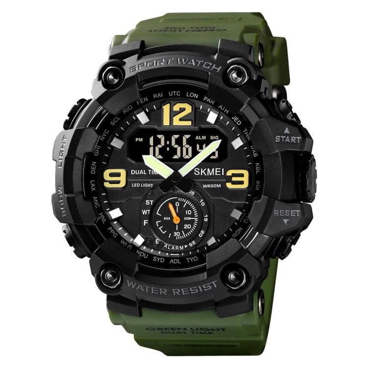 SKMEI 1637 Sports Digital Display Outdoor Shockproof Plastic Large Dial Men Watch, Black, Army Green, Blue Camouflage, Army Green Camouflage, Gray Black