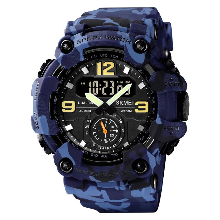 SKMEI 1637 Sports Digital Display Outdoor Shockproof Plastic Large Dial Men Watch, Black, Army Green, Blue Camouflage, Army Green Camouflage, Gray Black