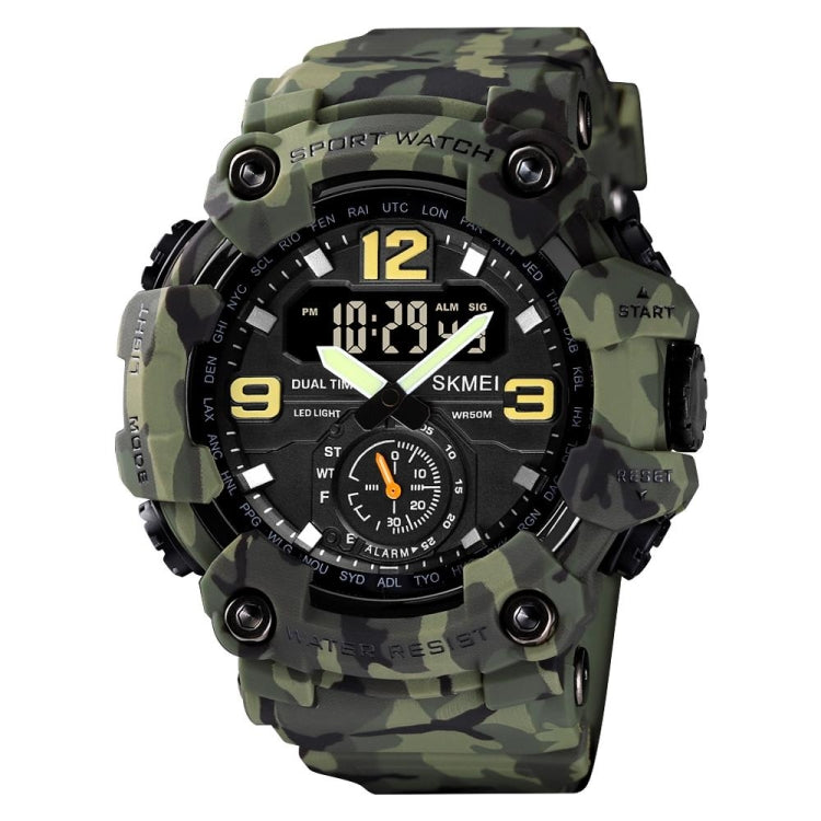 SKMEI 1637 Sports Digital Display Outdoor Shockproof Plastic Large Dial Men Watch, Black, Army Green, Blue Camouflage, Army Green Camouflage, Gray Black