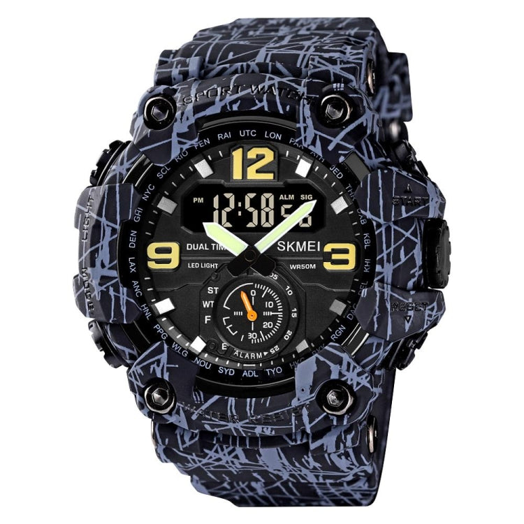 SKMEI 1637 Sports Digital Display Outdoor Shockproof Plastic Large Dial Men Watch, Black, Army Green, Blue Camouflage, Army Green Camouflage, Gray Black
