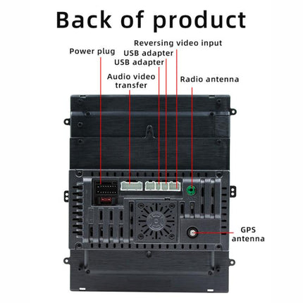 9.7 inch Vertical Screen Bluetooth Radio Android 13 GPS Navigation Device, 2+64G