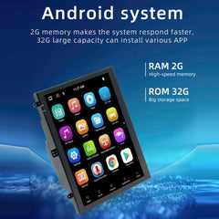 9.7 inch Vertical Screen Bluetooth Radio Android 13 GPS Navigation Device