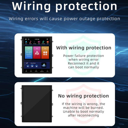 9.7 inch Vertical Screen Bluetooth Radio Android 13 GPS Navigation Device, 2+64G