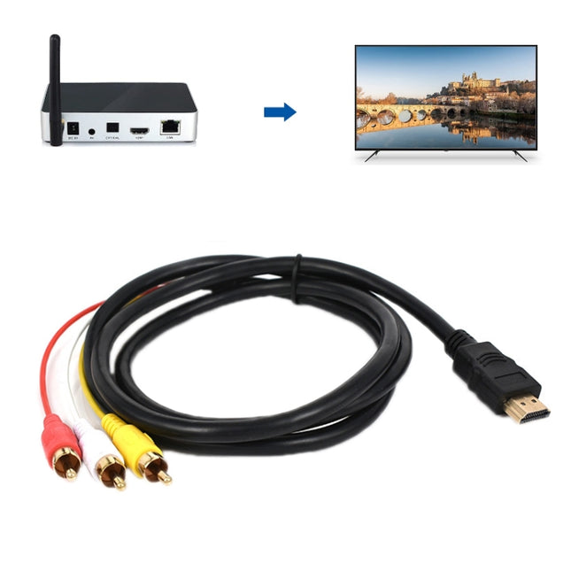 HDMI To AV/3RCA TV Audio Video Cable, HDMI To AV/3RCA
