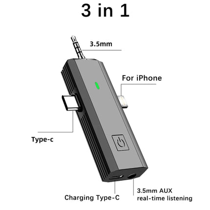 Micrófono de solapa inalámbrico 3 en 1 S17 para altavoz de cámara SLR de teléfono, especificaciones: un arrastre 1, 1 arrastre dos