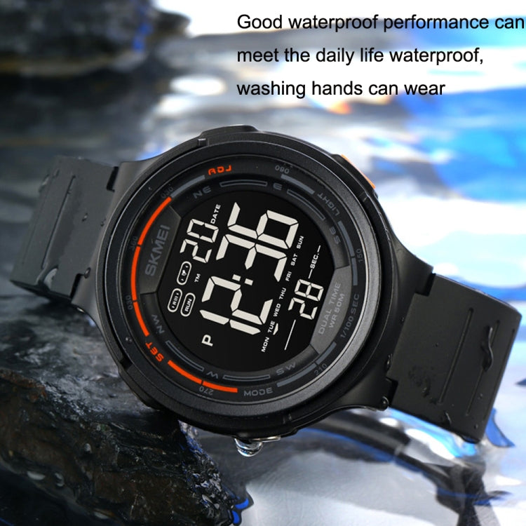 SKMEI 1841 Outdoor Sports Students Waterproof Luminous Countdown Watch, 1841 Black, 1841 Light Grey