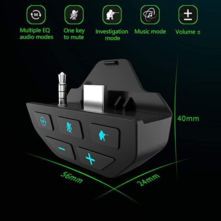 For Microsoft Xbox One S / X / Elite HS-XO193A Gamepad Sound Enhancer 3.5mm Converter Headphone Adapter, For Xbox One S / X / Elite