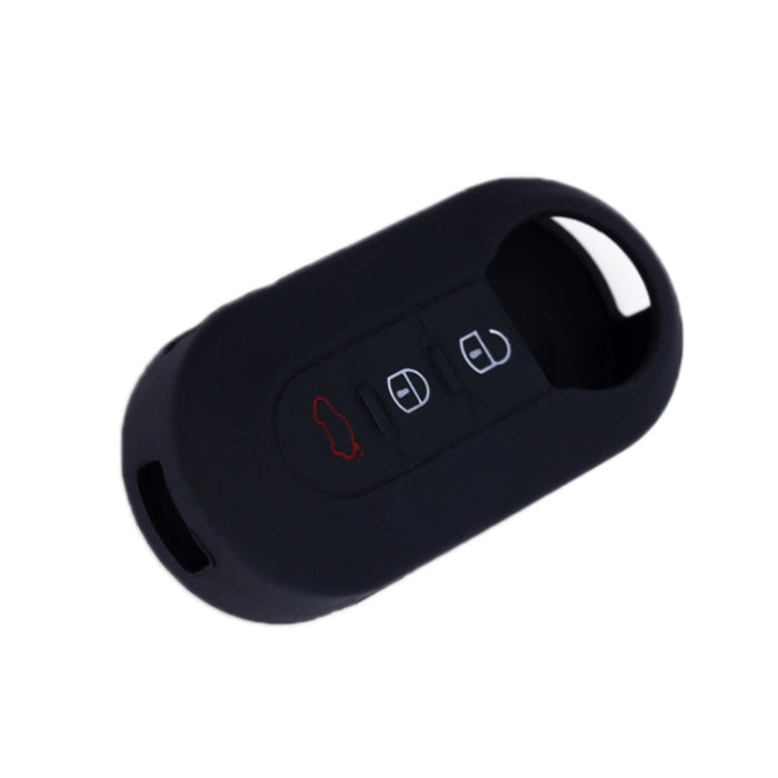 For Fiat 500 2pcs Folding 3 Button Remote Control Silicone Case