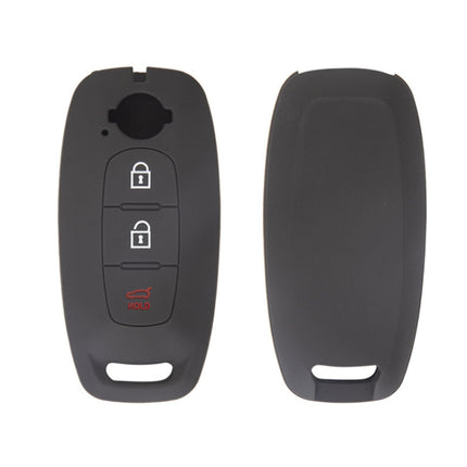 For 2023 Nissan Altima 2pcs Three-Button Key Silicone Protective Case, Black, Red, Rose Red, Pink, Blue, Apple Green, Orange, Sea Blue, Purple, Luminous Blue, Luminous Green, White