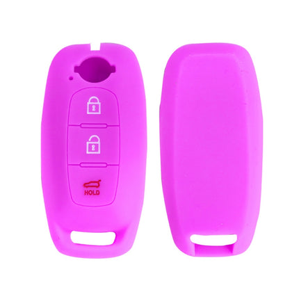 For 2023 Nissan Altima 2pcs Three-Button Key Silicone Protective Case, Black, Red, Rose Red, Pink, Blue, Apple Green, Orange, Sea Blue, Purple, Luminous Blue, Luminous Green, White