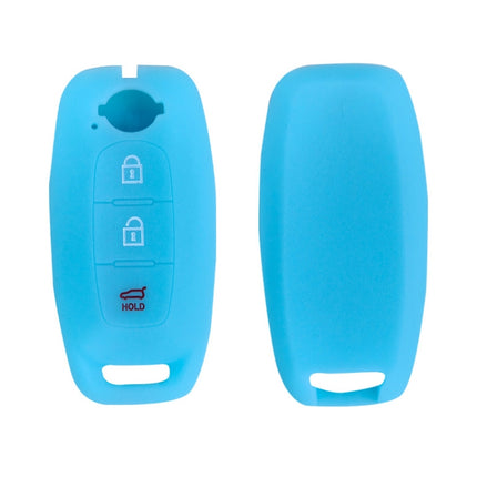 For 2023 Nissan Altima 2pcs Three-Button Key Silicone Protective Case, Black, Red, Rose Red, Pink, Blue, Apple Green, Orange, Sea Blue, Purple, Luminous Blue, Luminous Green, White