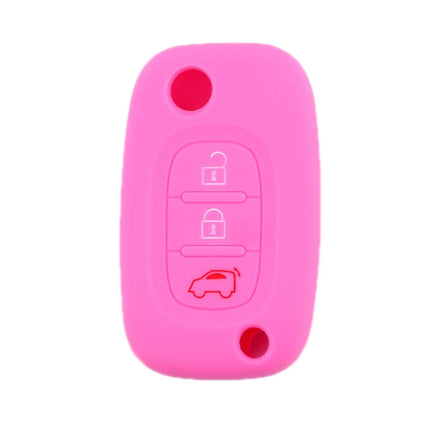 For Mercedes-Benz Smart Folding 2pcs 3 Button Silicone Key Case, Rose Red, Pink, Orange, Yellow, Apple Green, Sea Blue, Light Blue, Purple, White Gray, Black