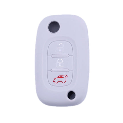 For Mercedes-Benz Smart Folding 2pcs 3 Button Silicone Key Case, Rose Red, Pink, Orange, Yellow, Apple Green, Sea Blue, Light Blue, Purple, White Gray, Black