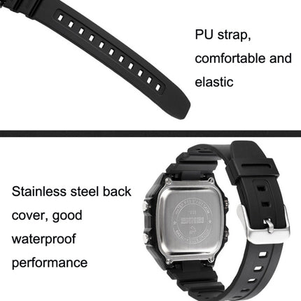 SKMEI 1998 Transparent Shell Ice Sensor Outdoor Sports Waterproof Multi-function Watch, 1998 White, 1998 Black