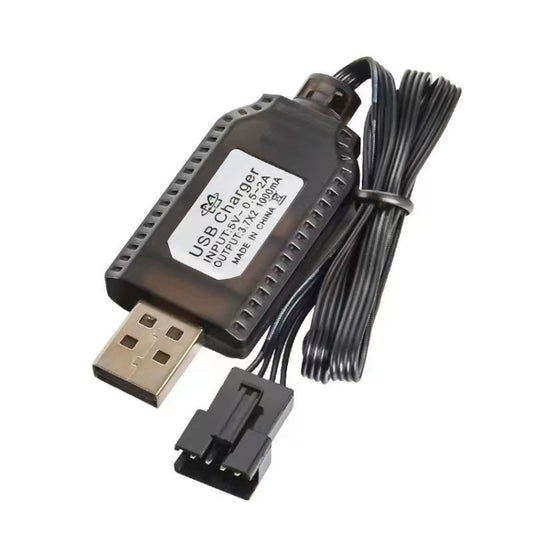 Cable de carga USB para batería de litio 18650 de 7,4 V