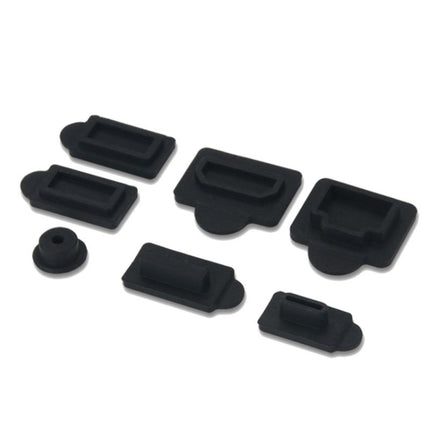 For PS5 2sets 7pcs/Set Dust Plug Silicone Dust Protector Anti-Dust Cover, White, Red, Blue, Black