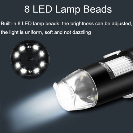 A8 50X-1000X USB Hose Stand Digital Microscope LED Light Handheld Portable Microscope, A8 50X-1000X