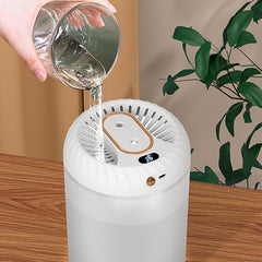 3000ml Double Nozzle Humidifier with Timing Digital Display and Colorful Ambient Light