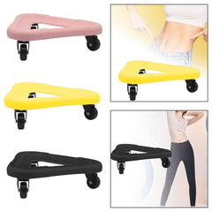 3 Wheel Abdominal Muscle Discs Slimming Device Core Strength Exercise Rollers, 3 Wheel (Pink), 3 Wheel (Black), 3 Wheel (Yellow)