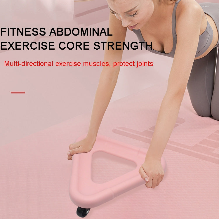 3 Wheel Abdominal Muscle Discs Slimming Device Core Strength Exercise Rollers, 3 Wheel (Pink), 3 Wheel (Black), 3 Wheel (Yellow)