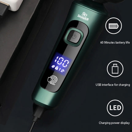 Smart Electric Shaver LCD Digital Display Three-head USB Rechargeable Floating Razor