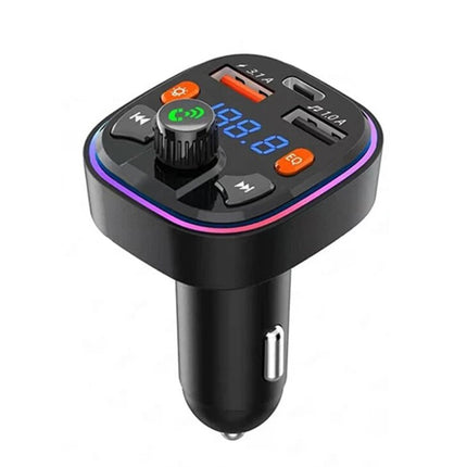 3.1A USB+PD Bluetooth Car Charger Car FM Transmitter Colorful Lighting, R2, Q3, Q5, Q7
