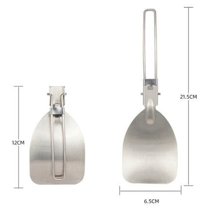 304 Stainless Steel Folding Frying Spatula Outdoor Camping Portable Tableware