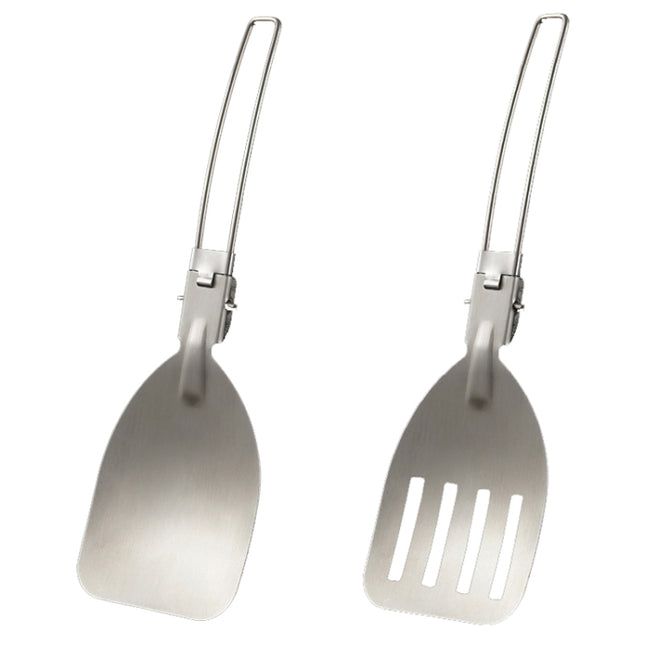 304 Stainless Steel Folding Frying Spatula Outdoor Camping Portable Tableware