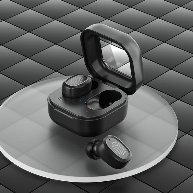 Auriculares estéreo inalámbricos Bluetooth con compartimento de carga, estilo: BY17 negro, BY17 blanco, BY18 con pantalla digital negra, BY18 con pantalla digital blanca