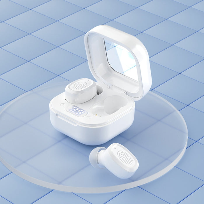 Auriculares estéreo inalámbricos Bluetooth con compartimento de carga, estilo: BY17 negro, BY17 blanco, BY18 con pantalla digital negra, BY18 con pantalla digital blanca