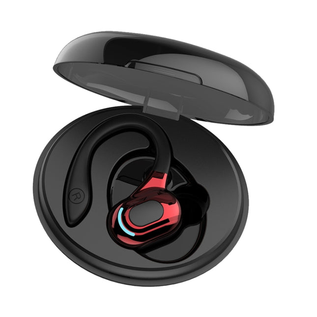 F8 Hanging Ear Stereo Wireless Bluetooth Earphones With Charging Bin, With Charging Bin(Blue Single Ear), With Charging Bin(Red Single Ear), With Charging Bin(Green Single Ear), With Charging Bin(Black Single Ear)