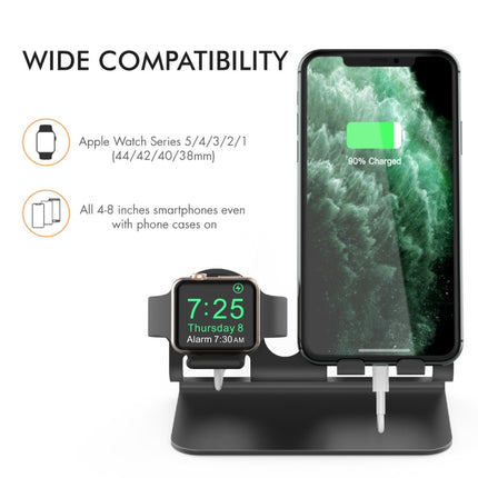 AhaStyle ST04 Aluminum Alloy Charging Base, For 4-8 inch Smart Phone&Apple Watch Series, ST04 (Rose Gold), ST04 (Silver), ST04 (Black)