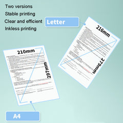 M08F Bluetooth-Thermodrucker, tragbar, kabellos, A4-Version, schwarz-grün, A4-Version, weiß, A4-Version, weiß-orange, A4-Version, grün, A4-Version, rosa, A4-Version, grau, A4-Version, silber, A4-Version, schwarz-grün, Letter-Version